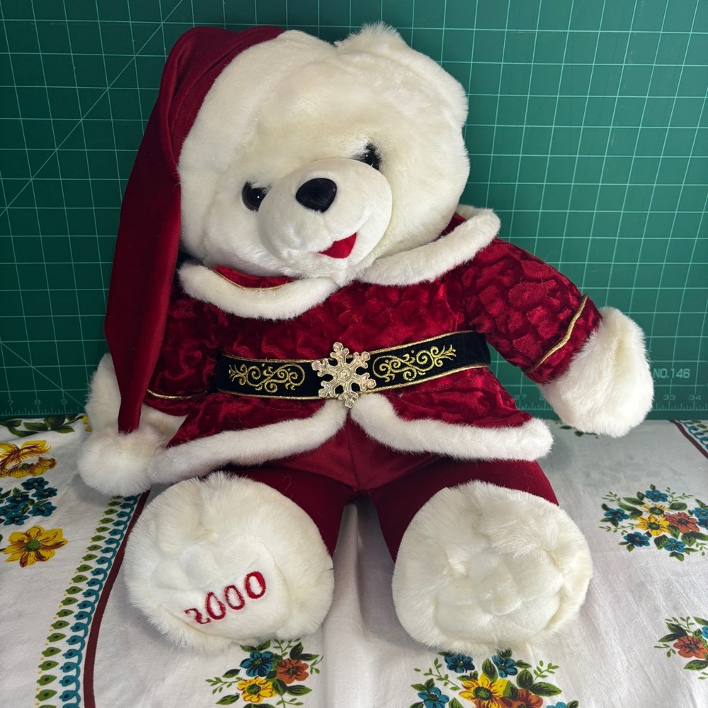 Dan Dee Snowflake Teddy 2000 Christmas plush bear